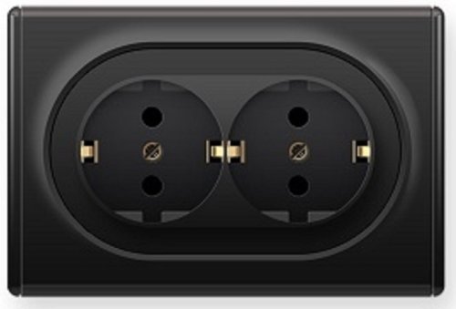 Розетка с заземлением OneKeyElectro Florence 1-м. 2 мод. черный фото Розетка с заземлением OneKeyElectro Florence 1-м. 2 мод. черный картинка